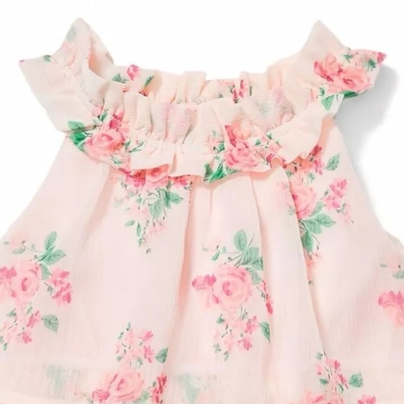 Janie & Jack | Floral Tiered Chiffon Dress (8) 💐 - Picture 3 of 10